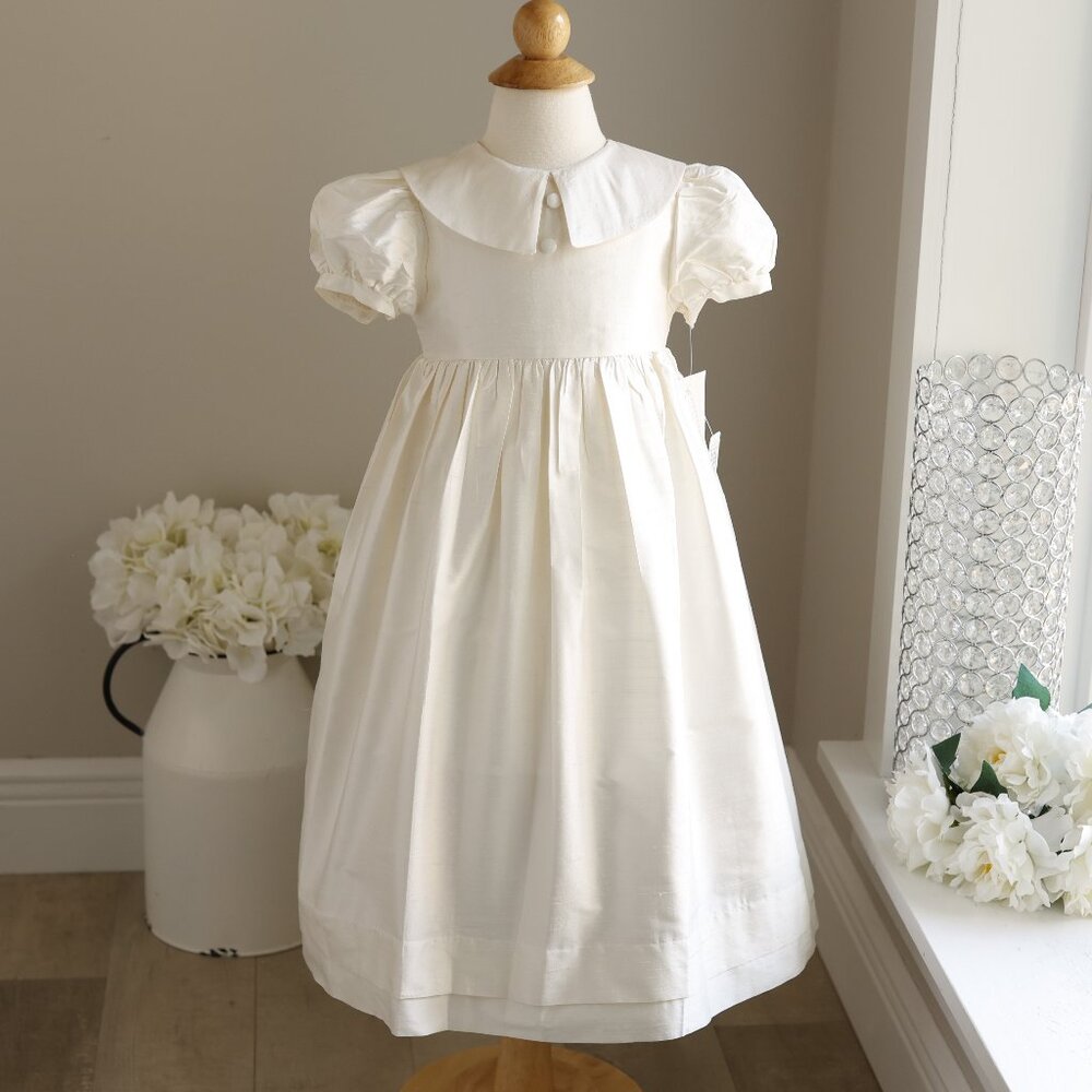 Ivory Silk Special Occasion Gown Flower Girl Dupioni 24 Months/2T RARE FIND NWT - Picture 4 of 9